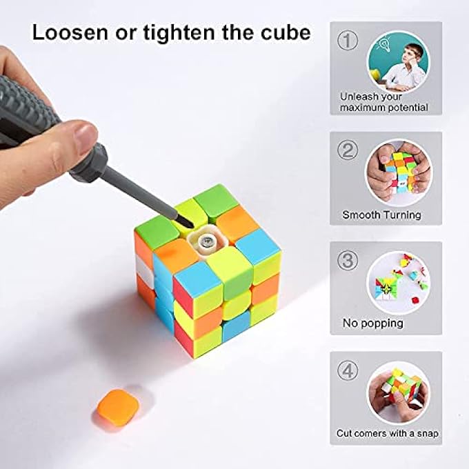 SPEED CUBE PROFESSION 3X3 FAST CUBE - FAST SMOOTH TURNING - SOLID DURABLE & STICKERLESS FROSTED,3D PUZZLE MAGIC TOY - TURNS QUICKER THAN ORIGINAL - Image 4